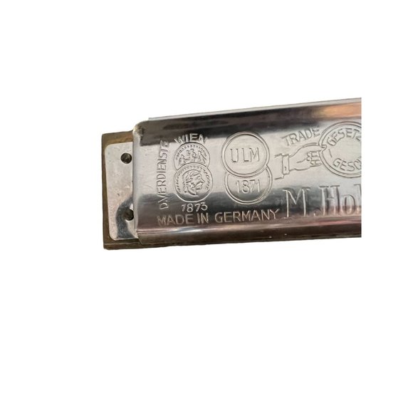 Vintage Marine Band M Hohner Harmonica Silver Germany Key C A440 - Picture 5 of 12